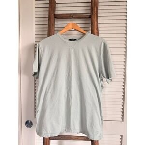 Massimo Dutti Men's Light‎ Blue V Stitch Crew Neck T Shirt Size L